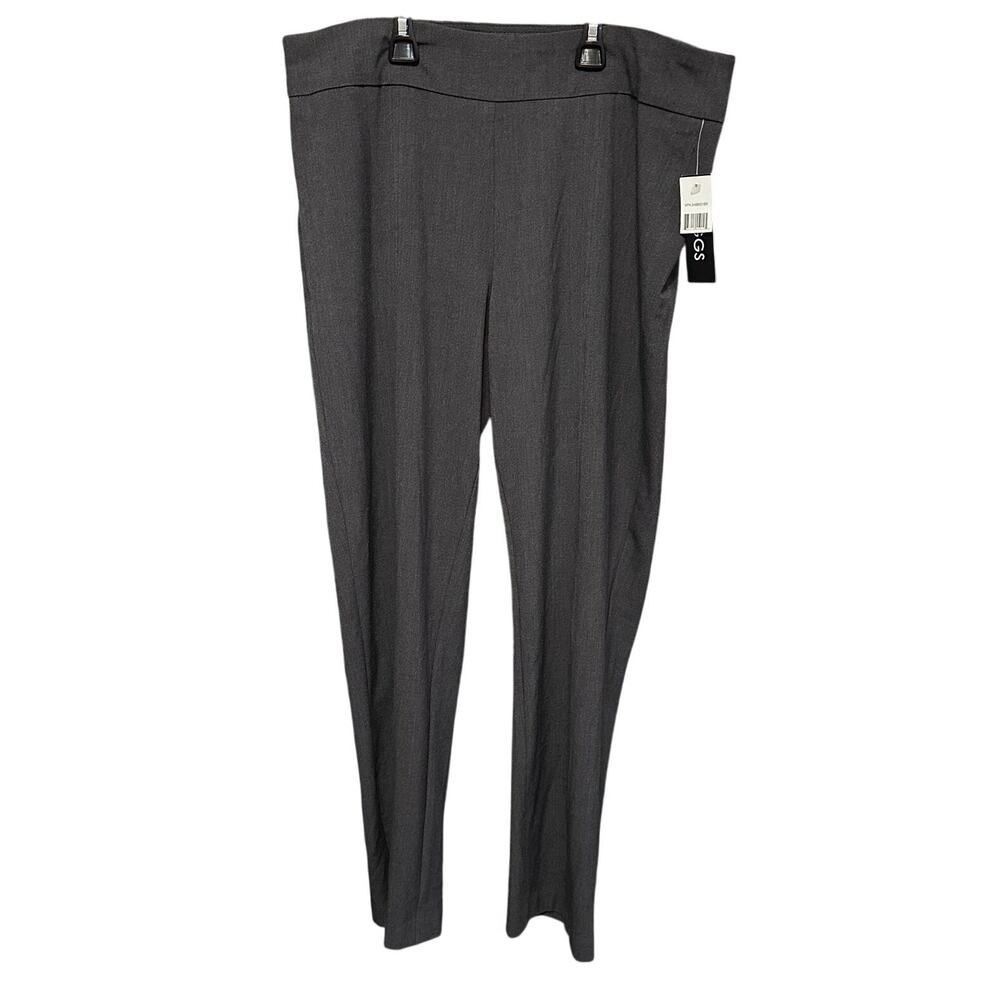 Briggs Slimming Comfort Waistband Dress Gray Grey Pants‎ Size 12 Petite